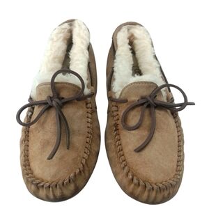 UGG Dakota Chestnut Shearling Moccasin Slippers Cozy Suede Size US 8 Style 5612